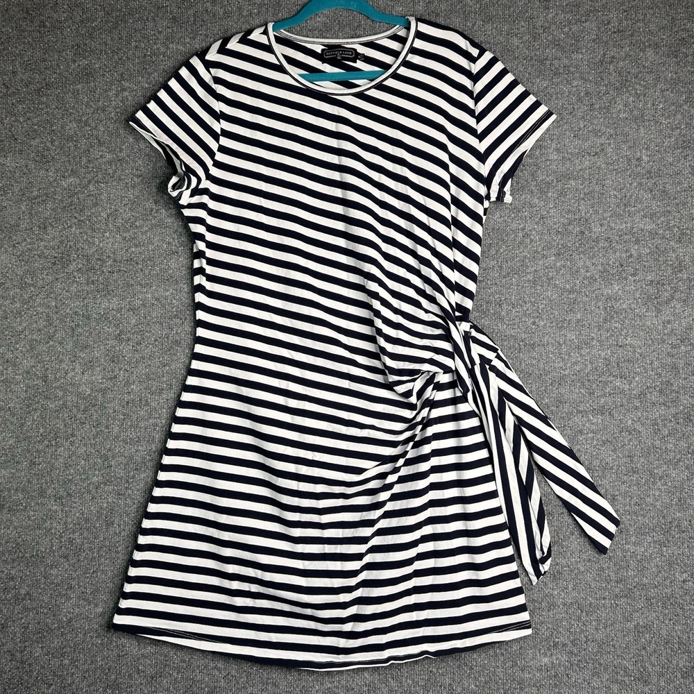 Duffield Lane Striped Dress Size xl Side Tie Stretch Spandex